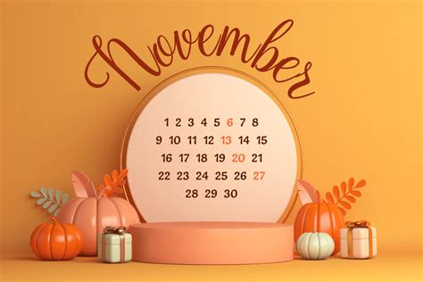 40 Best Printable November Calendar Designs For 2022