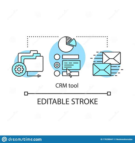 Crm Tool Concept Icon Stock Vector Illustration Of Logo 176288441