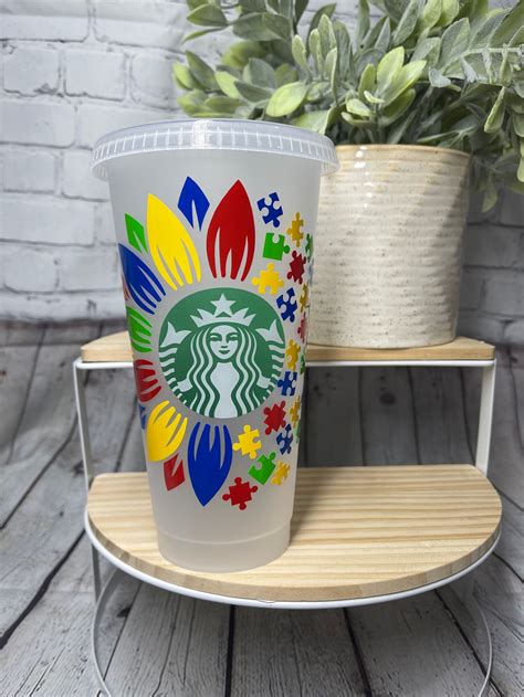 Starbucks Autism Venti Cold Cup Autism Starbucks Cold Cup Etsy