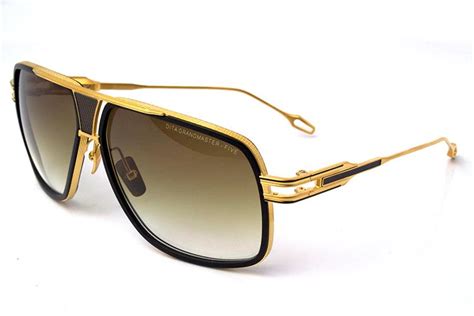 New Dita Grandmaster Five Sunglasses Matte Black 18k Matte Gold Drx2077