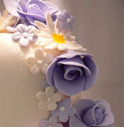 Ultimately Chocolate Cakes Wedding Cake With Lilac Coloured Cascading