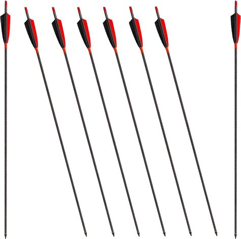 Hunting Archery Carbon Arrows 500 Spine 100 Grain Tips