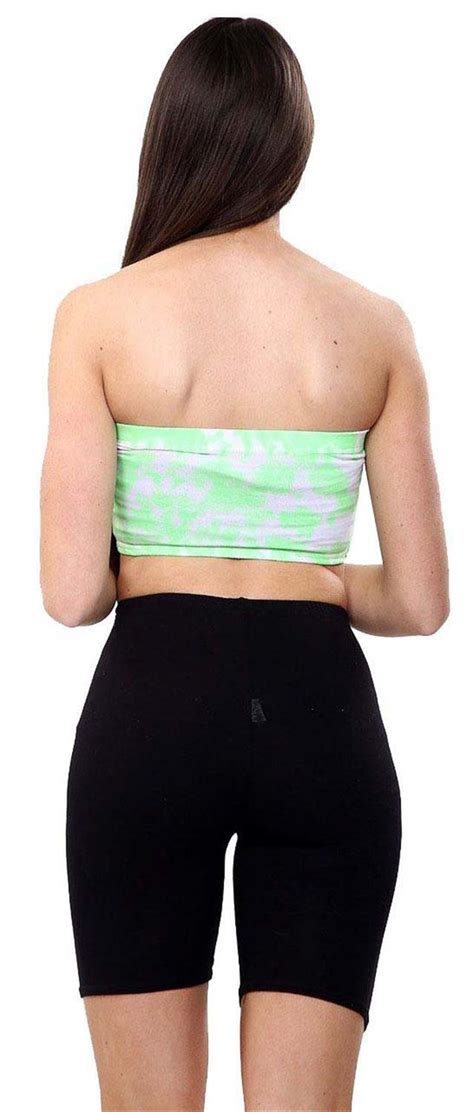 Ladies Boob Tube Strapless Printed Bandeau Elastic Stretch Vest Bra Crop Tops Ebay
