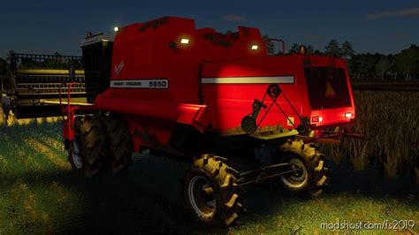 Fs19 Massey Ferguson 5650 And Massey Ferguson Cutter Combine Mod