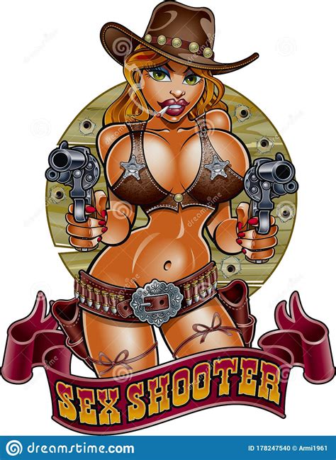 Sexy Cowgirl Gun Stock Illustrations 23 Sexy Cowgirl Gun Stock