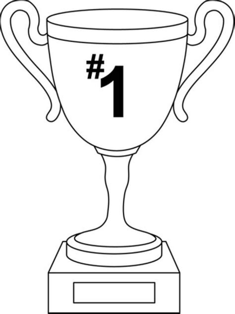 Trophy Award Coloring Page Coloring And Drawing