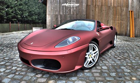 Evowrap cover the whole of the uk for residential and commercial installations. Anodized Red Satin Ferrari F430 Spider by Elite Wrap - GTspirit