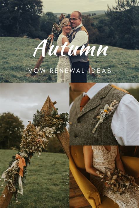 Autumn Vow Renewal Ideas With Crochet Tweed And Dried Flowers Vow