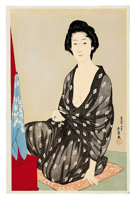 Hashiguchi Goyo 1881 1921 Natsugoromo No Onna Woman In Summer Clothing 1920 Christie S