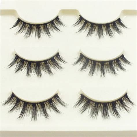 3 Pairs False Eyelashes Soft Realistic Fake Eyelashes 3d Multi Layer