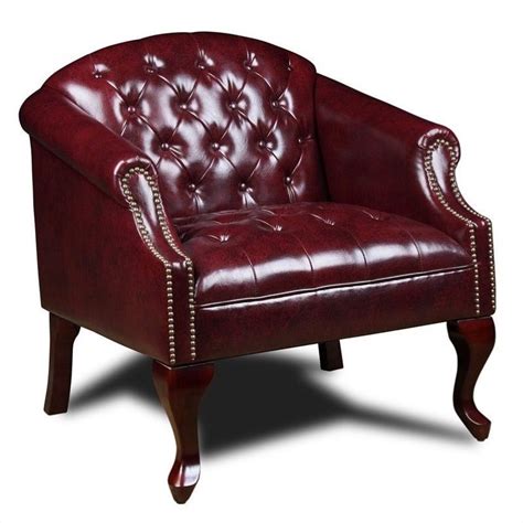 Tufted Club Chair In Red Br99801 By