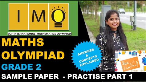 Imo Maths Olympiad Class 2 Exam Practice Part 1 Sof Imo Class 2 Sample Paper Solving Youtube