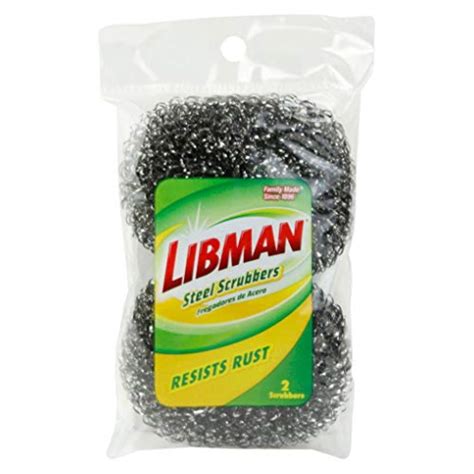 libman heavy duty wire mesh sponges and woven scrubbers 2 pack 63