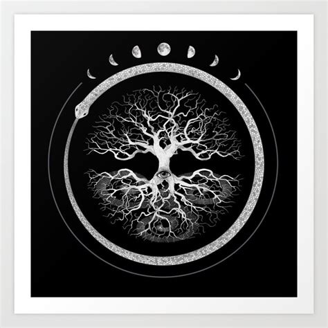 Ouroboros Tree Of Life Art Print By Brenda Erickson Society6