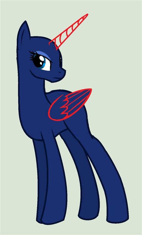 Mlp Luna Alicorn Base By Lunaapple My Little Pony Drawing Drawing