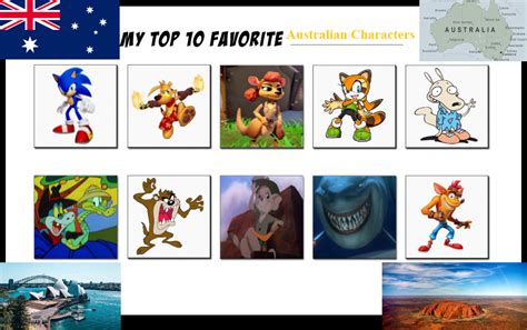 Top 10 Australian Characters By Dracocharizard87 On Deviantart