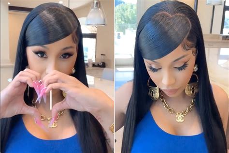 Cardi B Shows Off New Heart Shaped Hairstyle Ahead Of Valentines Day