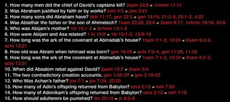 An Incredible Interactive Chart Of Biblical Contradictions Friendly