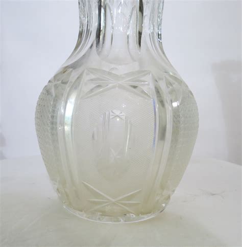 Pair Of American Brilliant Cut Glas Vases Modernism