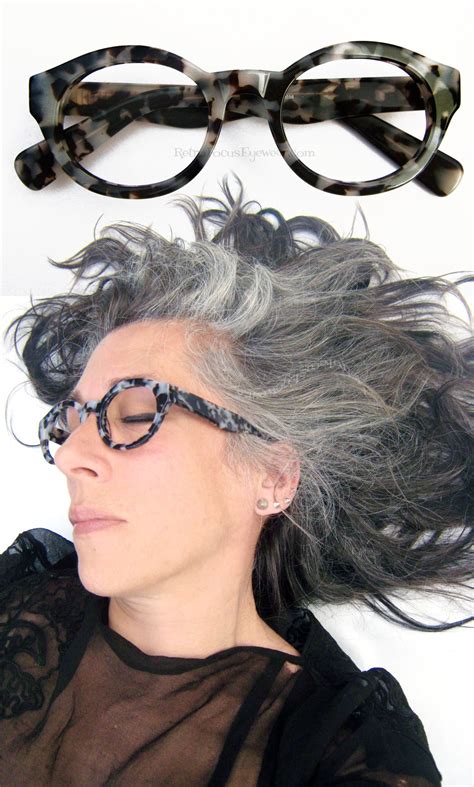 Shades Of Grey Meet Dominant A Round Thick Grey Tortoiseshell Eyeglass Frame One Of 7