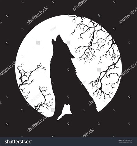 Howling Wolf Stock Vectors Images And Vector Art Shutterstock