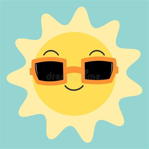 Cartoon Sun Character Sunglasses Stock Illustrations 6553 Cartoon