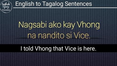 Using Kay In Tagalog Sentences Youtube