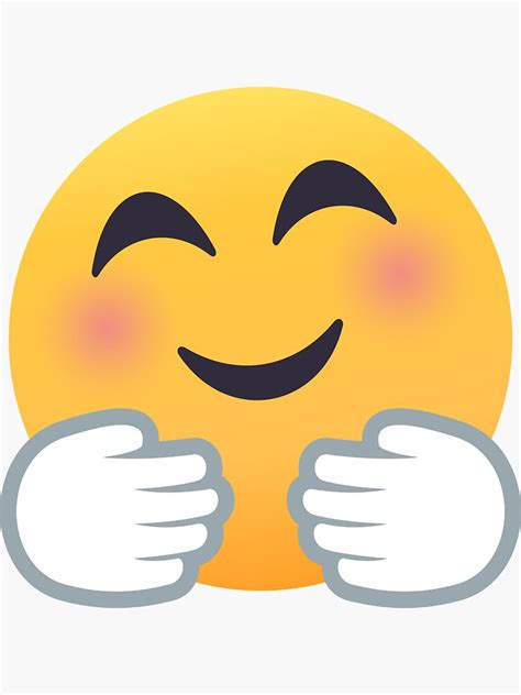 Joypixels Hugging Face Emoji Sticker For Sale By Joypixels Redbubble