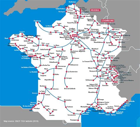 Tgv Rail Map By Provence Beyond Train Map Map France