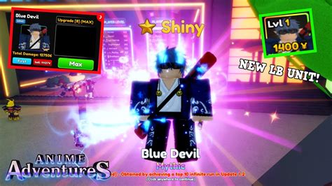New Code New Exclusive Lb Shiny Mythic Blue Devil Showcase Anime