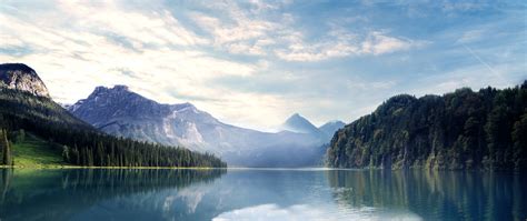 Download 2560x1080 Wallpaper Lake Nature Mountains