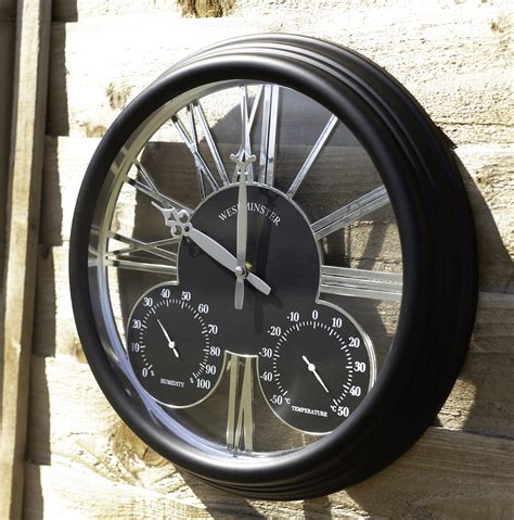 Buy Homezone Large Modern Slate Effect Wall Clocks Garden Ornaments