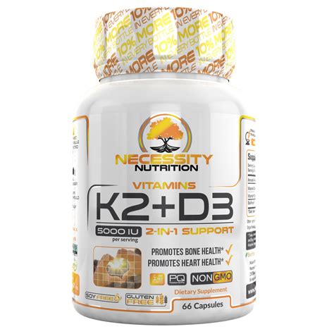 The company is particularly significant as their vitamin d3 has. K2-D3 (MK-7) Vitamin Supplement 5000 IU Capsules Natural ...