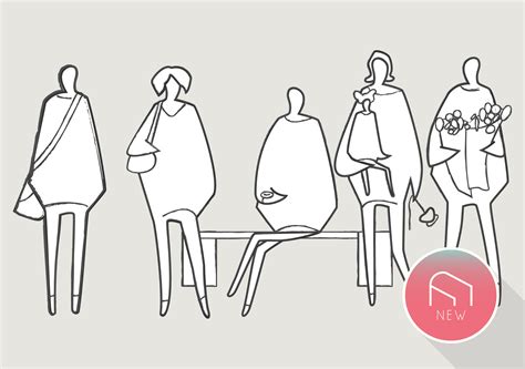 Flat Vector People Sketches for Architecture & Interior Design |Ai Pdf Png Cutout Peop ...