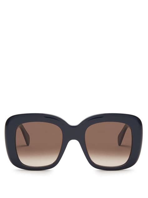 Lyst Céline Oversized D Frame Acetate Sunglasses In Blue