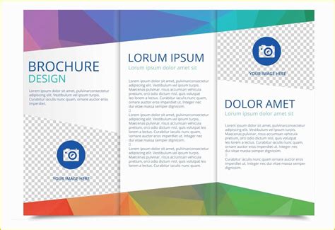 Free Pamphlet Template Word Of Tri Fold Brochure Vector Template