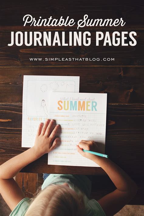 I've got a new printable freebie for you to celebrate the first official day of summer!! Printable Summer Journaling Pages