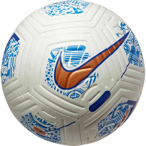 Nike Cr7 Strike Soccer Ball White And Metallic Copper With Concord