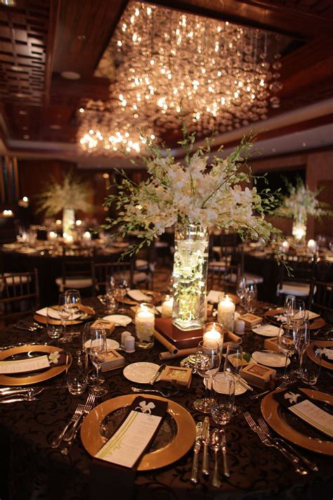 Brown And Gold Wedding Reception Decoration Gold Wedding Reception