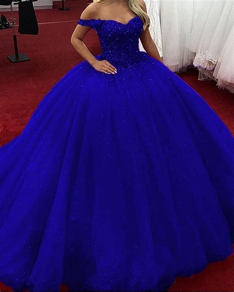 Royal Blue Prom Dresses With Appliques Quinceanera Dresses Blue Blue Wedding Dress Royal