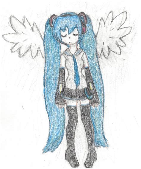 Miku Colored Pencil By Vocapony On Deviantart