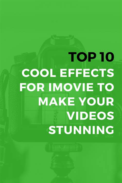You can learn how to make movies on your mac with imovie in under 20 minutes. Top 10 Cool Effects for iMovie to Make Your Videos ...
