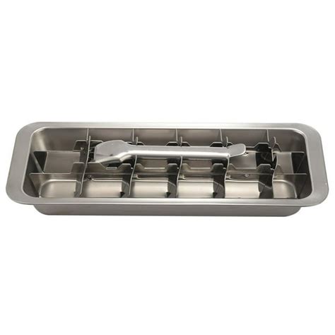 Lever Style Ice Tray 2 In 1 Stainless Steel Ice Making Mold And Ice