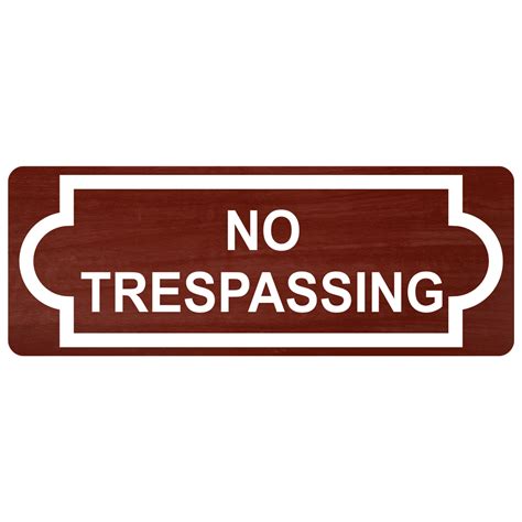 No Trespassing Engraved Sign Egre 13366 Whtoncnmn No Trespassing