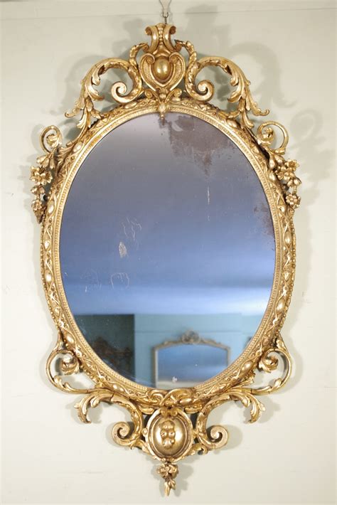 Victorian Gilt Oval Wall Mirror 546591 Uk