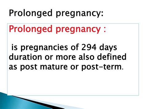 Ppt Prolonged Pregnancy Powerpoint Presentation Free Download Id