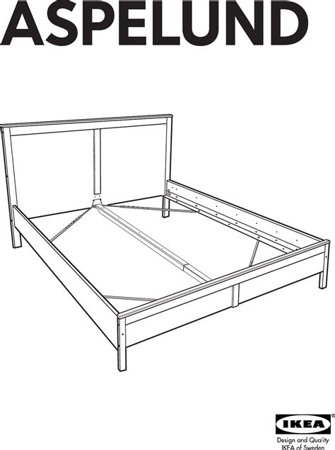 Ikea Aspelund Bed Frame Full Double Assembly Instruction