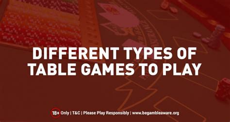 Different Types Of Table Games To Play
