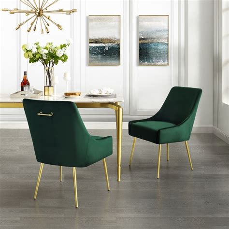 Christine Armless Dining Chair Set Of 2 Dining Chairs Green Dining