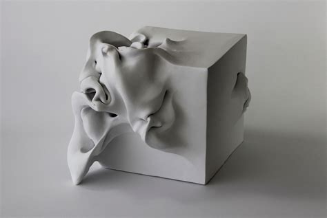 Sharon Brill Cube 1 Abstract Clay Sculpture For Sale At 1stdibs